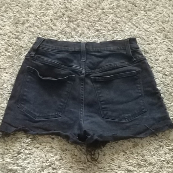 Madewell High-Rise Denim Boyshorts in Faded Black: - Picture 7 of 7